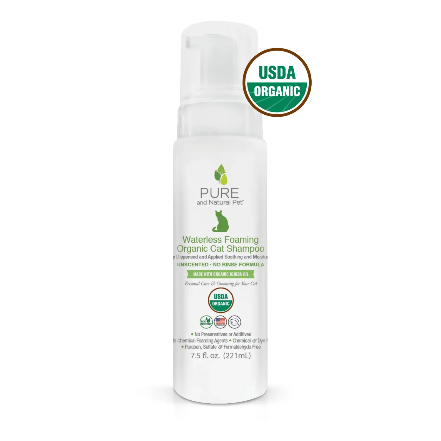 PURE &amp; NATURAL PET WATERLESS CAT SHAMPOO 7.5oz