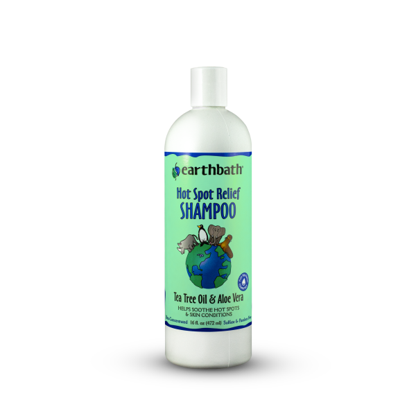 Earthbath Hot Spot Relief Shampoo Tea Tree Oil &amp; Aloe Vera 16fl oz