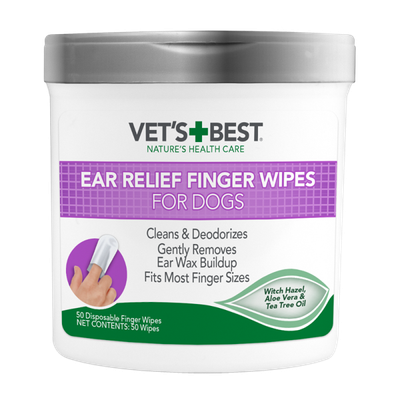 VET&#39;S BEST EAR RELIEF FINGER WIPES FOR DOGS 50ct