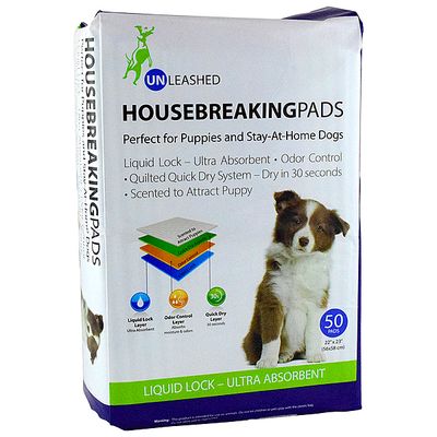 UNLEASHED HOUSEBREAKING PADS 22&quot;x23&quot; 50pk