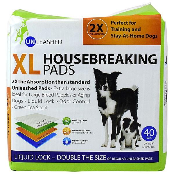 UNLEASHED HOUSEBREAKING PADS XL 29&quot;x35&quot; 40PK