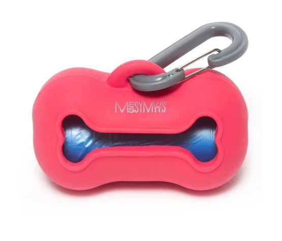 MESSY MUTTS WASTE BAG HOLDER RED