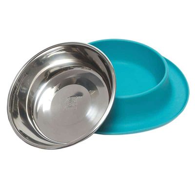 MESSY MUTTS SILICONE FEEDER BLUE