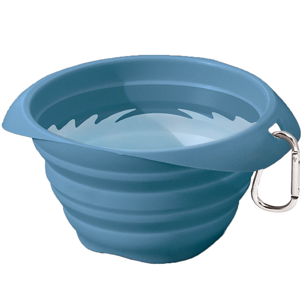KURGO DOG COLLAPS-A-BOWL TRAVEL BOWL BLUE 24oz