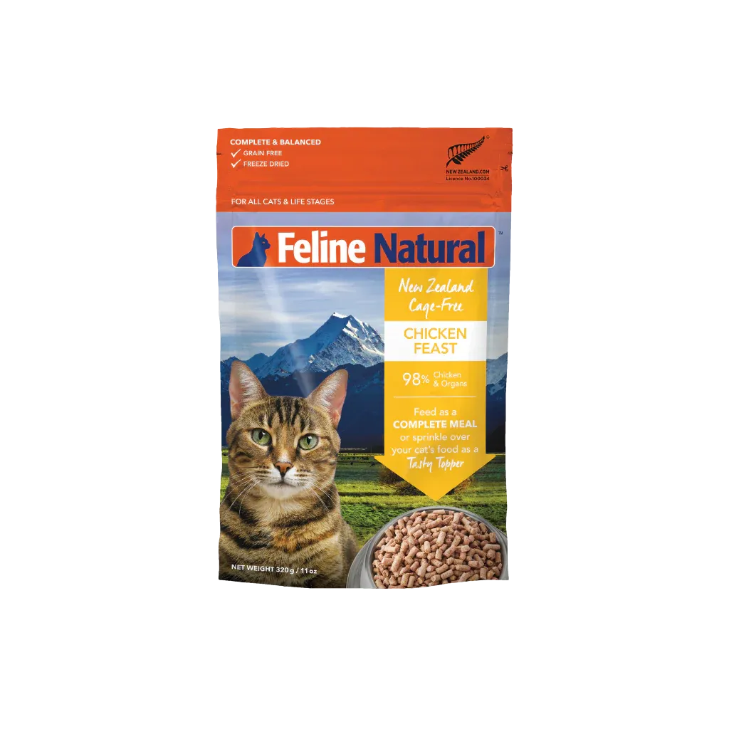 FELINE NATURAL FREEZE DRIED CHICKEN FEAST 11oz/320g