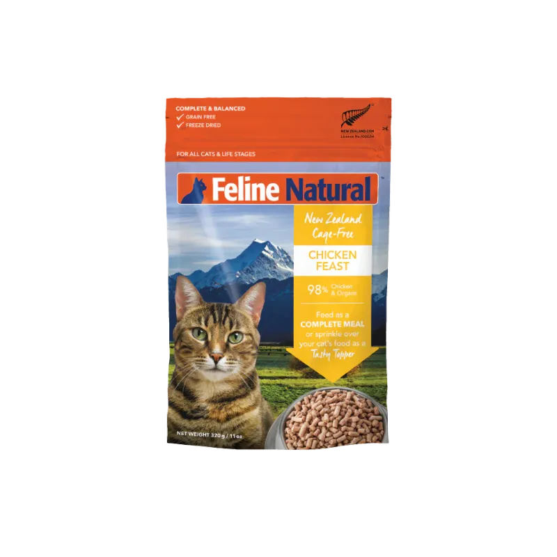 FELINE NATURAL FREEZE DRIED CHICKEN FEAST 11oz/320g