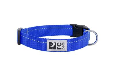 RC PETS PRIMARY CLIP COLLAR ROYAL BLUE 1&quot; WIDE LARGE 15&quot;-25&quot;