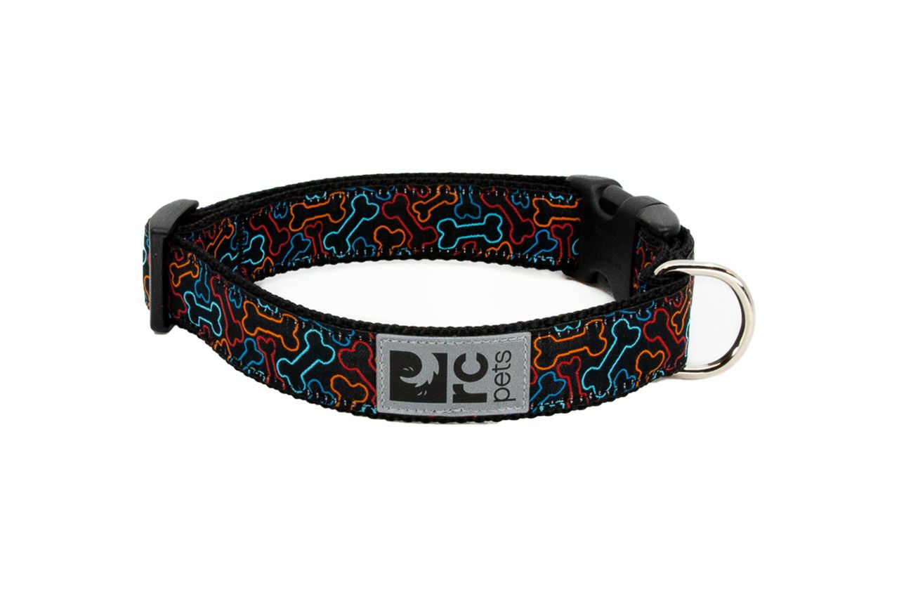 RC PETS CLIP COLLAR BONES 5/8&quot; WIDE X-SMALL 7&quot;-9&quot;