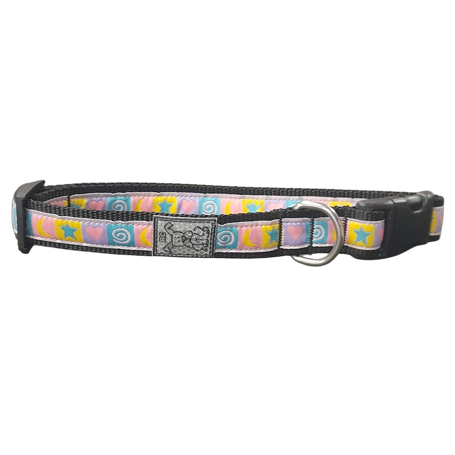 RC PETS CLIP COLLAR LUCKY CHARMS 1&quot; WIDE LARGE 15&quot;-25&quot; - DISCONTINUED PATTERN