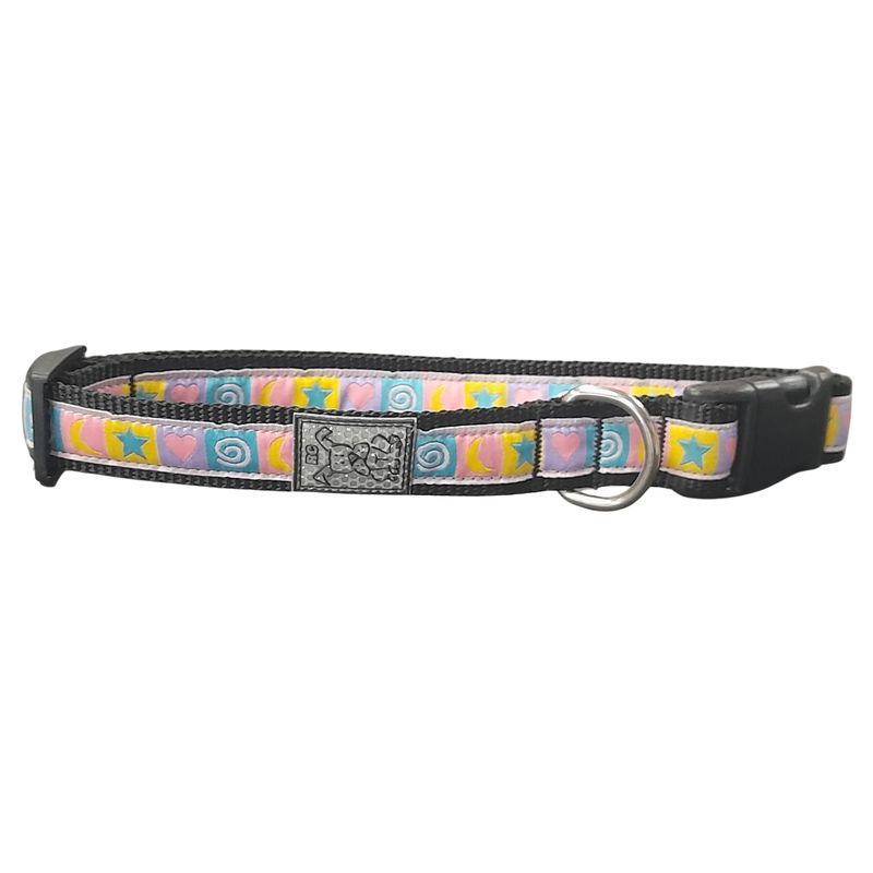 RC PETS CLIP COLLAR LUCKY CHARMS 1&quot; WIDE LARGE 15&quot;-25&quot; - DISCONTINUED PATTERN