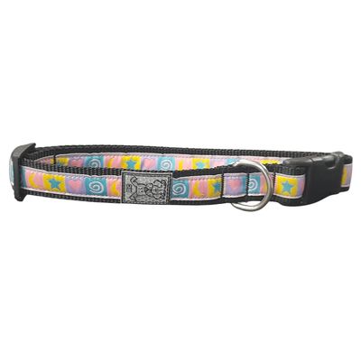 RC PETS CLIP COLLAR LUCKY CHARMS 1&quot; WIDE LARGE 15&quot;-25&quot; - DISCONTINUED PATTERN