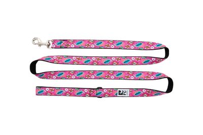 RC PETS DOG LEASH PINK COMIC SOUNDS 1&quot;x6&#39;