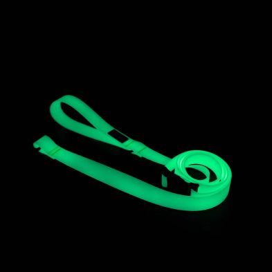 WOOF CONCEPT LEASH AQUA LUMEN GLOW IN THE DARK 0.8&quot;x6&#39;