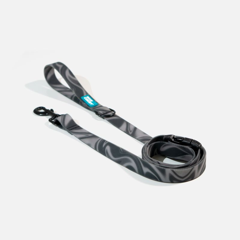 WOOF CONCEPT LEASH AQUA DARK N STORMY 2 0.8&quot;x6&#39;