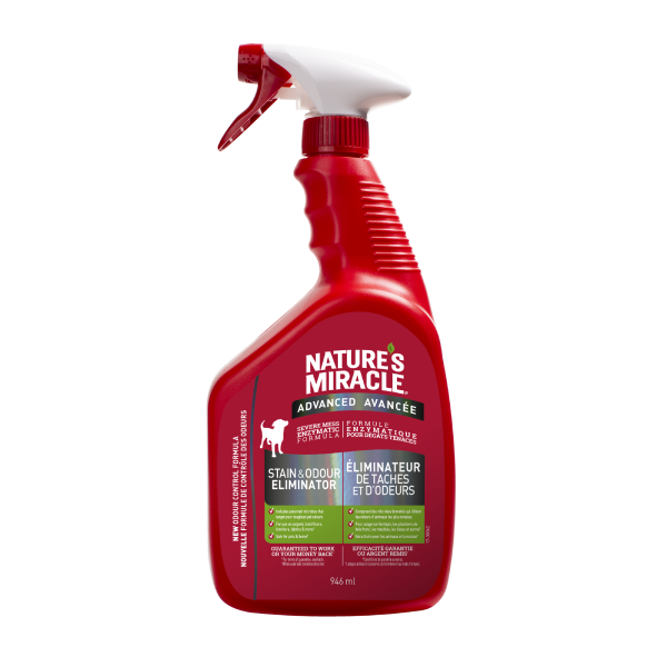 NATURES MIRACLE DOG ADVANCED STAIN &amp; ODOUR SPRAY 946ml