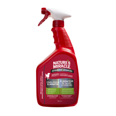 NATURES MIRACLE DOG ADVANCED STAIN &amp; ODOUR SPRAY 946ml