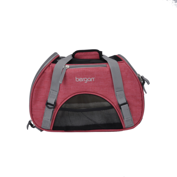 COASTAL BERGAN COMFORT CARRIER HEATHER BERRY &amp; GREY SMALL 16&quot; L x 8&quot; W x 11&quot; H