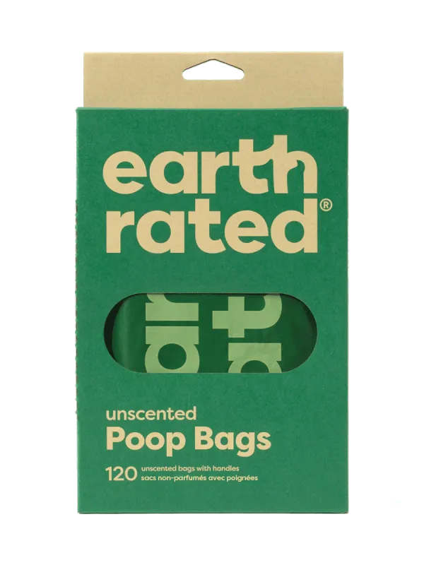 EARTH RATED HANDLE BAGS UNSCENTED 7&quot;x13.5&quot; 120ct