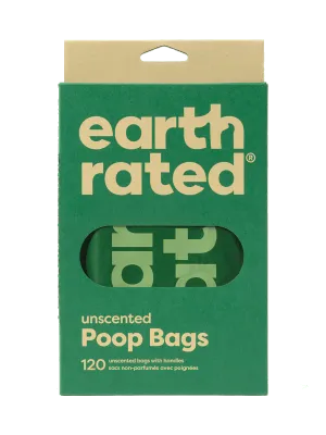 EARTH RATED HANDLE BAGS UNSCENTED 7&quot;x13.5&quot; 120ct