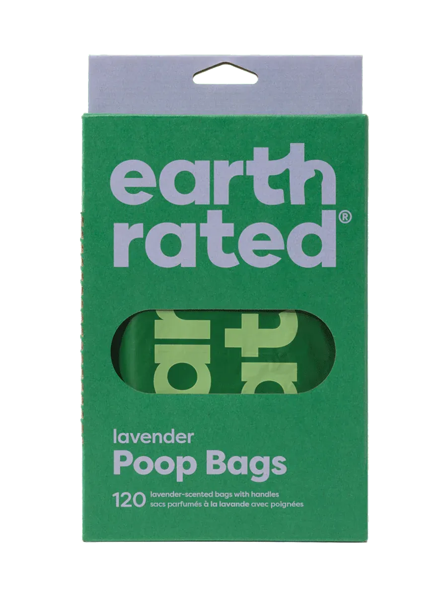EARTH RATED HANDLE BAGS LAVENDER 7&quot;x13.5&quot; 120ct 