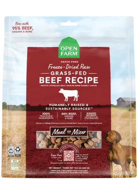 OPEN FARM DOG FREEZE DRIED GRASS FED BEEF MORSELS 3.5oz/99g