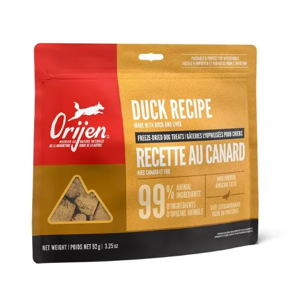 ORIJEN DOG FREEZE DRIED DUCK TREATS 92g