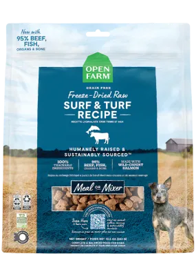 OPEN FARM DOG FREEZE DRIED SURF &amp; TURF MORSELS 22oz/624g