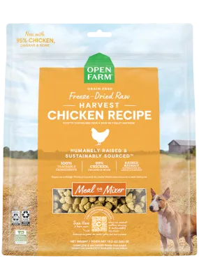 OPEN FARM DOG FREEZE DRIED HARVEST CHICKEN MORSELS 13.5oz/383g