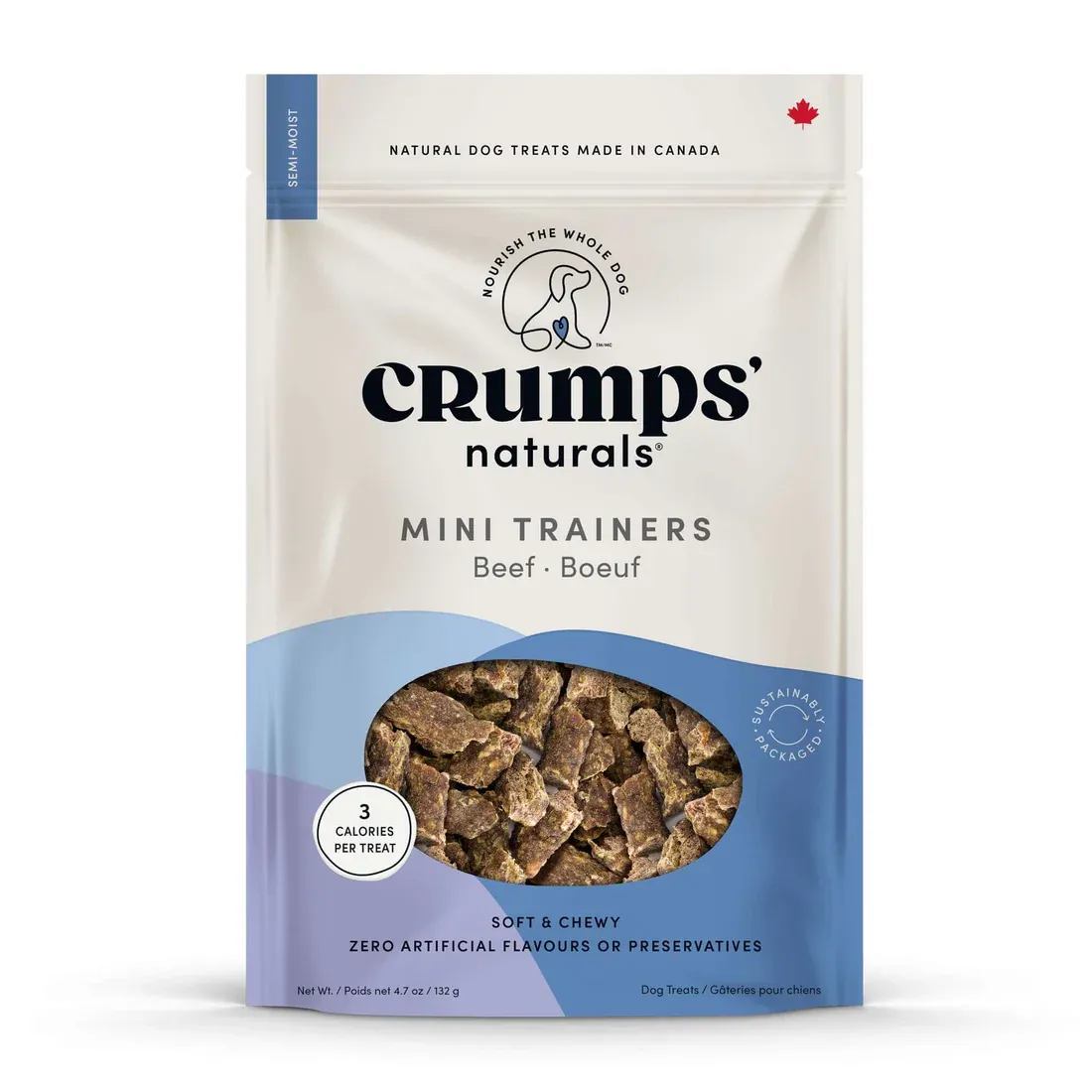 CRUMPS SEMI MOIST MINI TRAINERS BEEF 300g