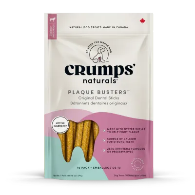 CRUMPS ORIGINAL PLAQUE BUSTERS MEDIUM/LARGE BREED 7&quot; 10pk