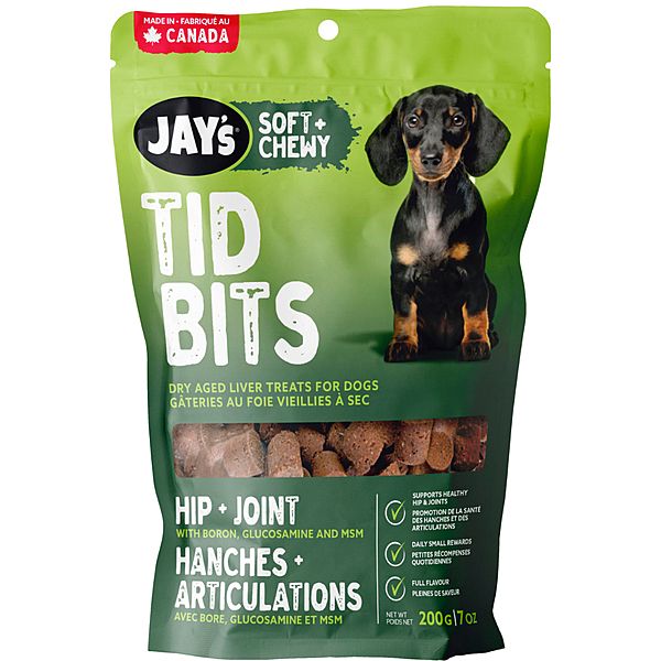 JAY&#39;S TIDBITS HIP AND JOINT LIVER 200g/7oz