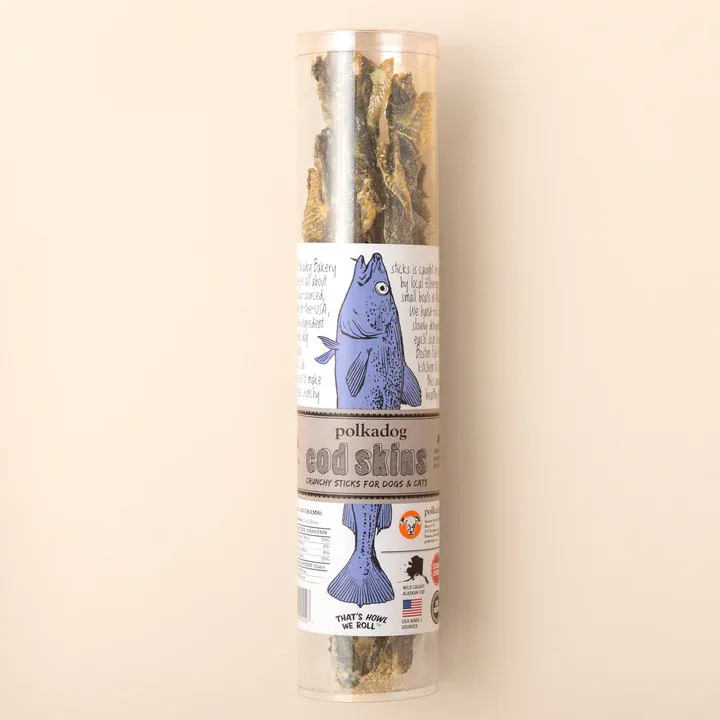 POLKADOG COD SKIN JERKY 4.7oz TUBE