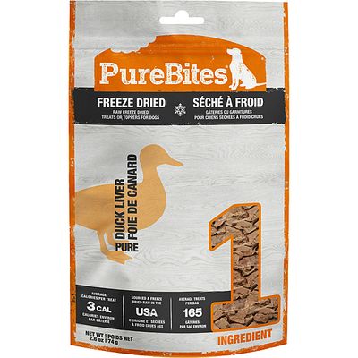 PUREBITES FREEZE DRIED DUCK LIVER 74g