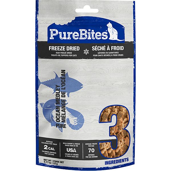 PUREBITES FREEZE DRIED OCEAN MEDLEY 22g