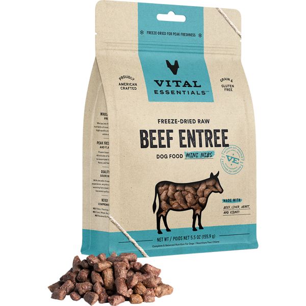 VITAL ESSENTIALS FREEZE DRIED BEEF ENTREE MINI NIBS 5.5oz
