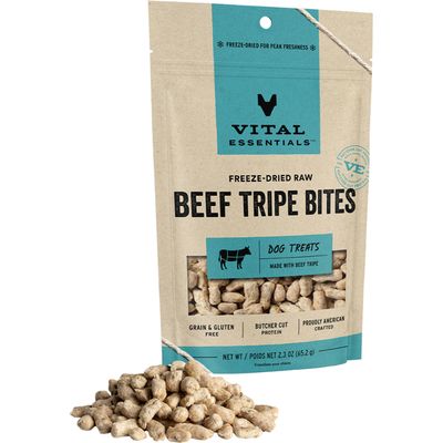 VITAL ESSENTIALS FREEZE DRIED BEEF TRIPE BITES 2.3oz