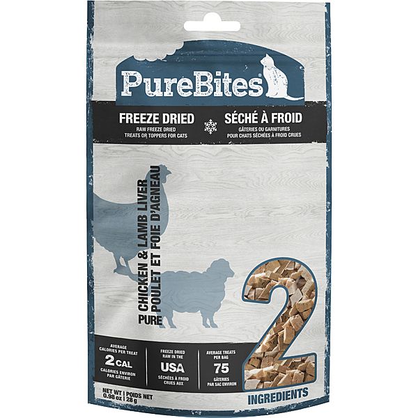 PUREBITES FREEZE DRIED CHICKEN BREAST &amp; LAMB LIVER 28g