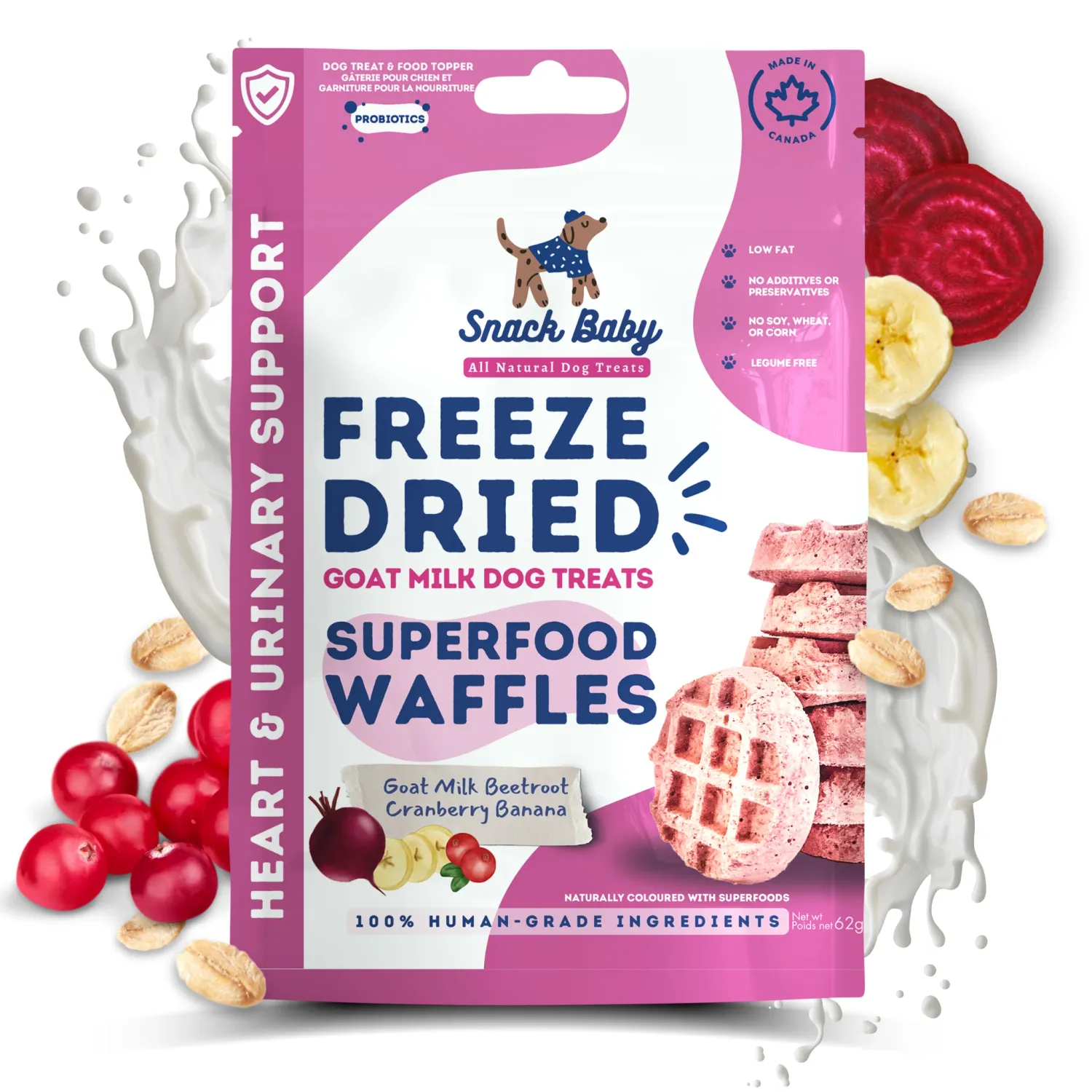 SNACK BABY SUPERFOOD WAFFLES CRANBERRY BEETROOT 62g
