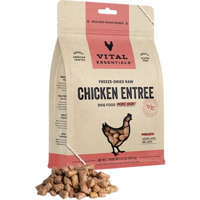 VITAL ESSENTIALS FREEZE DRIED CHICKEN ENTREE MINI NIBS 5.5oz