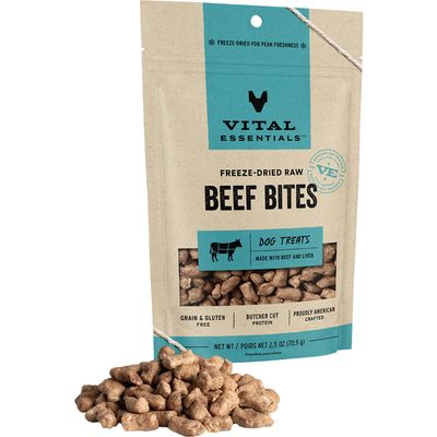 VITAL ESSENTIALS FREEZE DRIED BEEF BITES 2.5oz