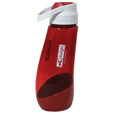 KURGO GOURD WATER BOTTLE &amp; BOWL RED 24oz