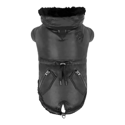 CANADA POOCH URBAN WAX PARKA BLACK SIZE 16