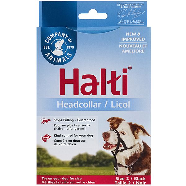 COMPANY OF ANIMALS HALTI NYLON HEAD COLLAR BLACK SIZE 2