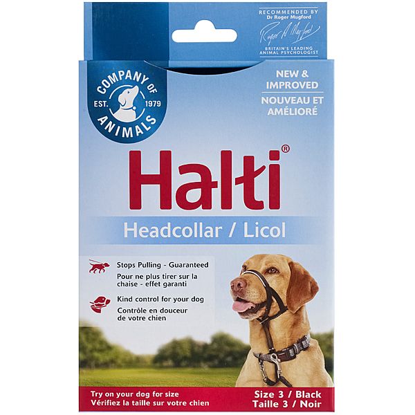 COMPANY OF ANIMALS HALTI NYLON HEAD COLLAR BLACK SIZE 3