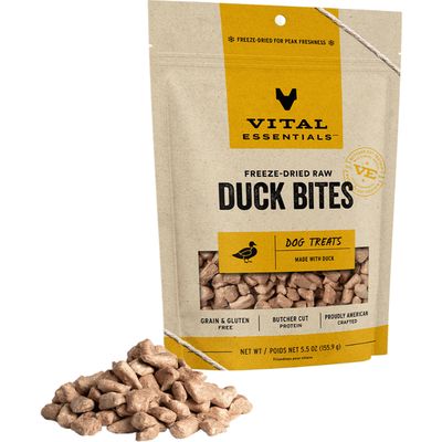 VITAL ESSENTIALS FREEZE DRIED DUCK BITES 5.5oz