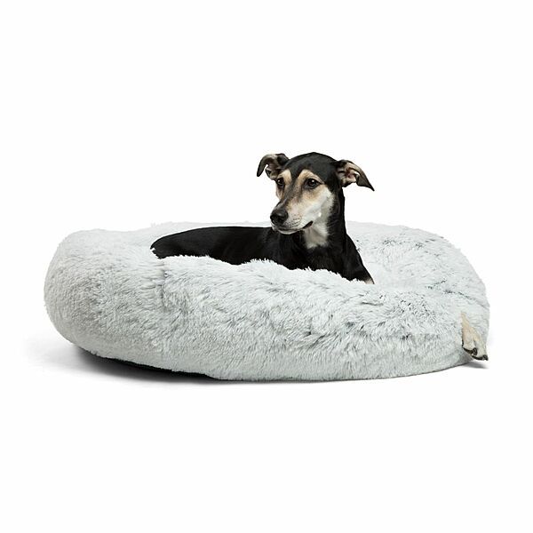 BEST FRIENDS BY SHERI DONUT SHAG BED GREY LARGE 36&quot;x36&quot;