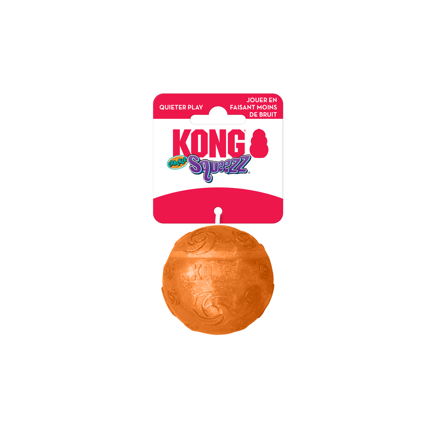 KONG SQUEEZZ CRACKLE BALL ASSORTED MEDIUM
