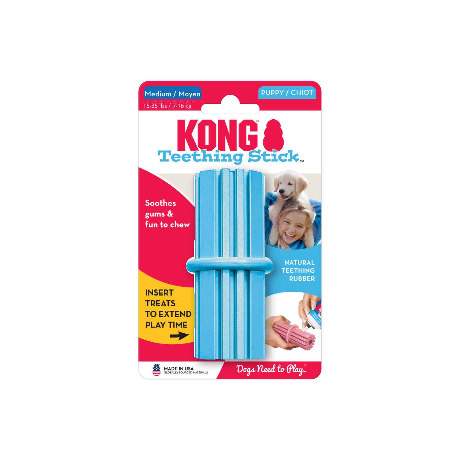 KONG PUPPY TEETHING STICK MEDIUM