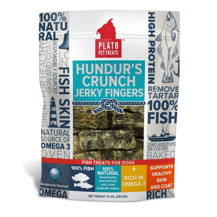 PLATO HUNDUR&#39;S CRUNCH JERKY FINGERS 283g