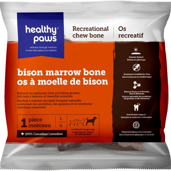 HEALTHY PAWS BISON MARROW BONE LARGE